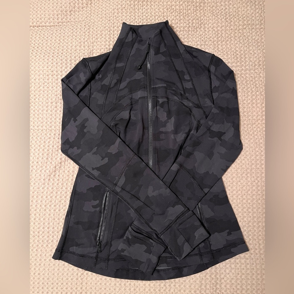 Lululemon Define Jacket Nulu Black Camo Size 8